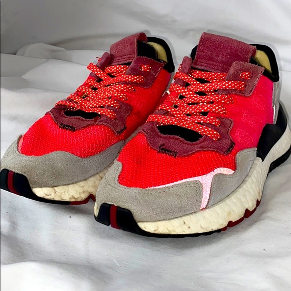 Adidas night jogger boost pink gray size 4 1/2 - Picture 4 of 10